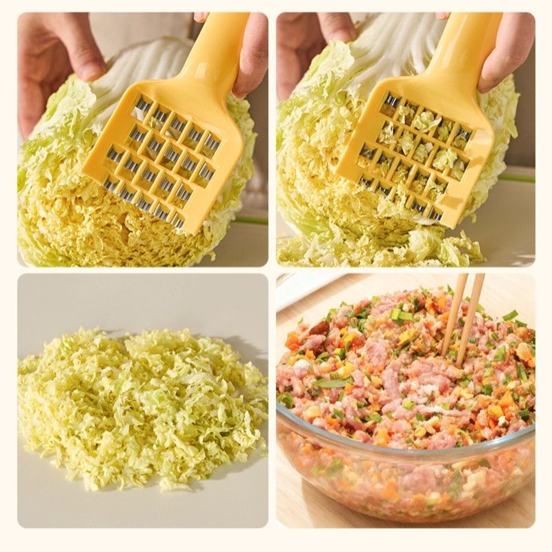 Cute Vegetable Grater, Multifunctional Shredder for Dumpling Filling—White