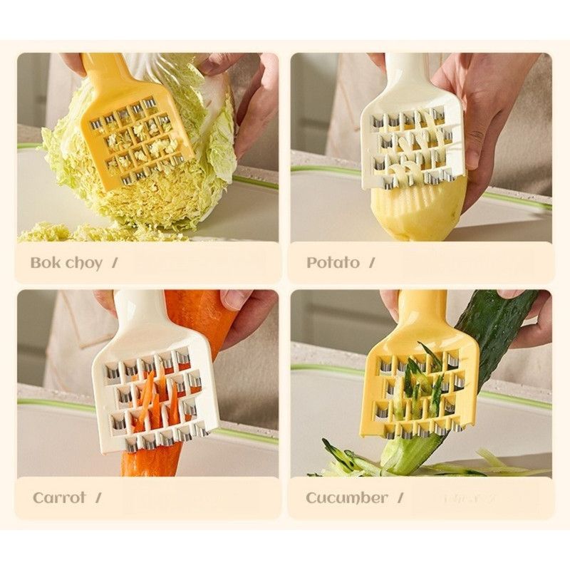 Cute Vegetable Grater, Multifunctional Shredder for Dumpling Filling—Yellow