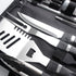 Complete Multi-Functional BBQ Tool Set, 31-Piece Deluxe BBQ Tool Set, Food-Grade Stainless Steel BBQ Tools with Wood-Grain Handles—Ideal for Home and Outdoor BBQs, Includes Portable Camping Storage Bag—Black