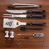 Complete Multi-Functional BBQ Tool Set, 31-Piece Deluxe BBQ Tool Set, Food-Grade Stainless Steel BBQ Tools with Wood-Grain Handles—Ideal for Home and Outdoor BBQs, Includes Portable Camping Storage Bag—Black