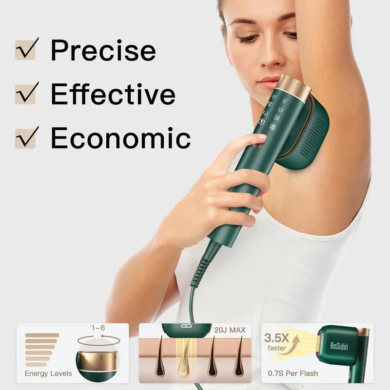 IPL Hair Removal Device – Ice‑Cooling, 20J Power, 6+1 Modes, SR Rejuvenation