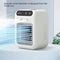 Portable Mini Evaporative Air Cooler Spray Humidifying Personal Desktop Cooling Fan 2 Speed Wind USB Rechargeable