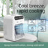Portable Mini Evaporative Air Cooler Spray Humidifying Personal Desktop Cooling Fan 2 Speed Wind USB Rechargeable