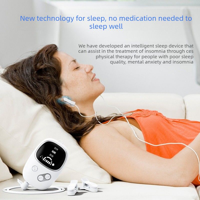 CES Sleep Aid Device Ear Clip & Hand Held Physical Therapy Insomnia Anxiety Relief Sleep Machine Drug Free