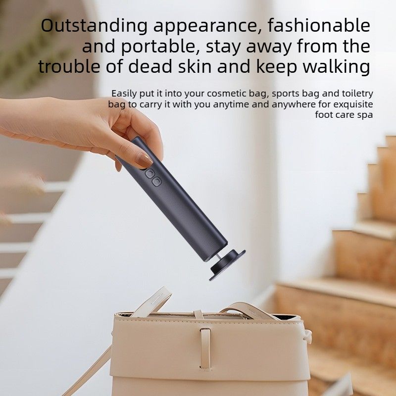 6-Speed Electric Callus Remover, Rechargeable Foot File for Dead Skin & Hard Skin, Type-C Charging-black