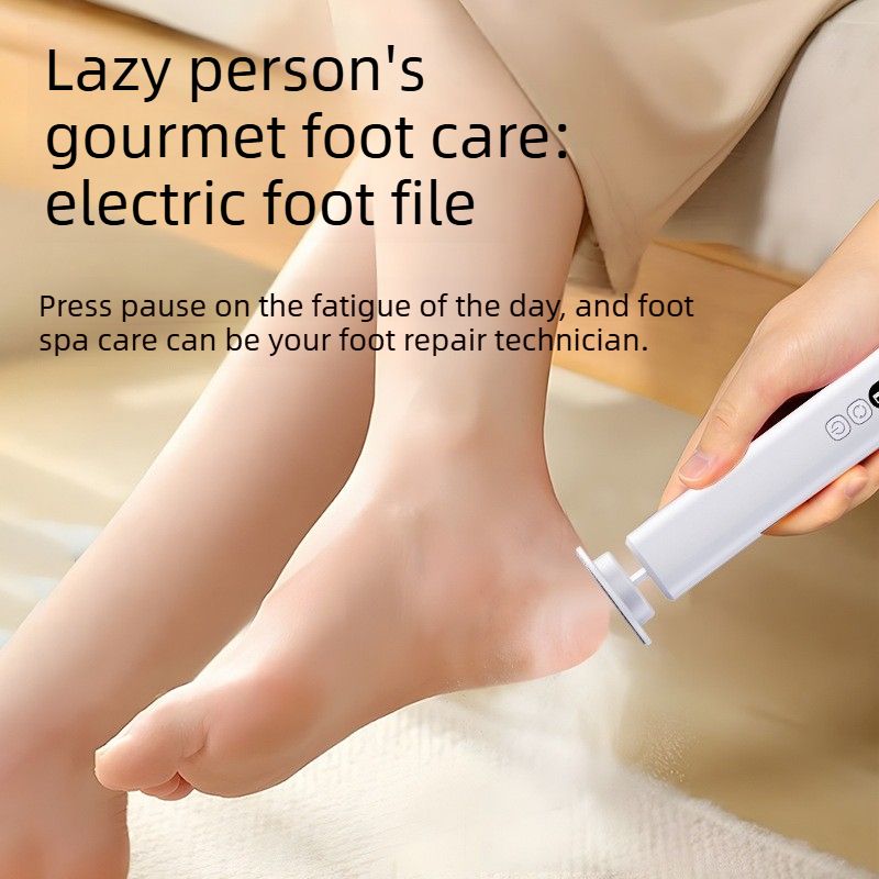 6-Speed Electric Callus Remover, Rechargeable Foot File for Dead Skin & Hard Skin, Type-C Charging-white