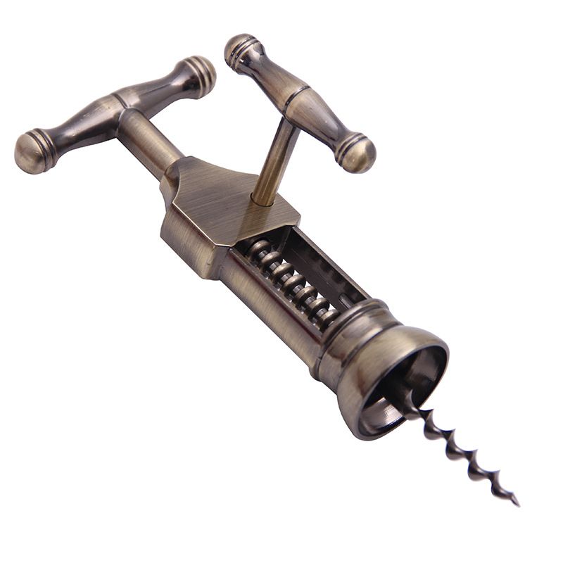 Vintage Double Handle Wing Corkscrew Wine Bottle Opener Heavy Duty Manual Cork Remover