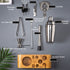 Complete Cocktail Shaker Bar Tool Kit 750ml, Home Bartender Mixology Set with Bamboo Storage Stand for Home Bar