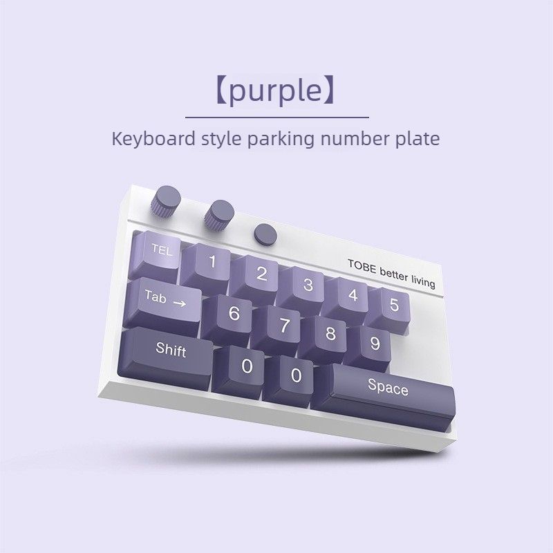 Temporary Parking Phone Number Display-purple