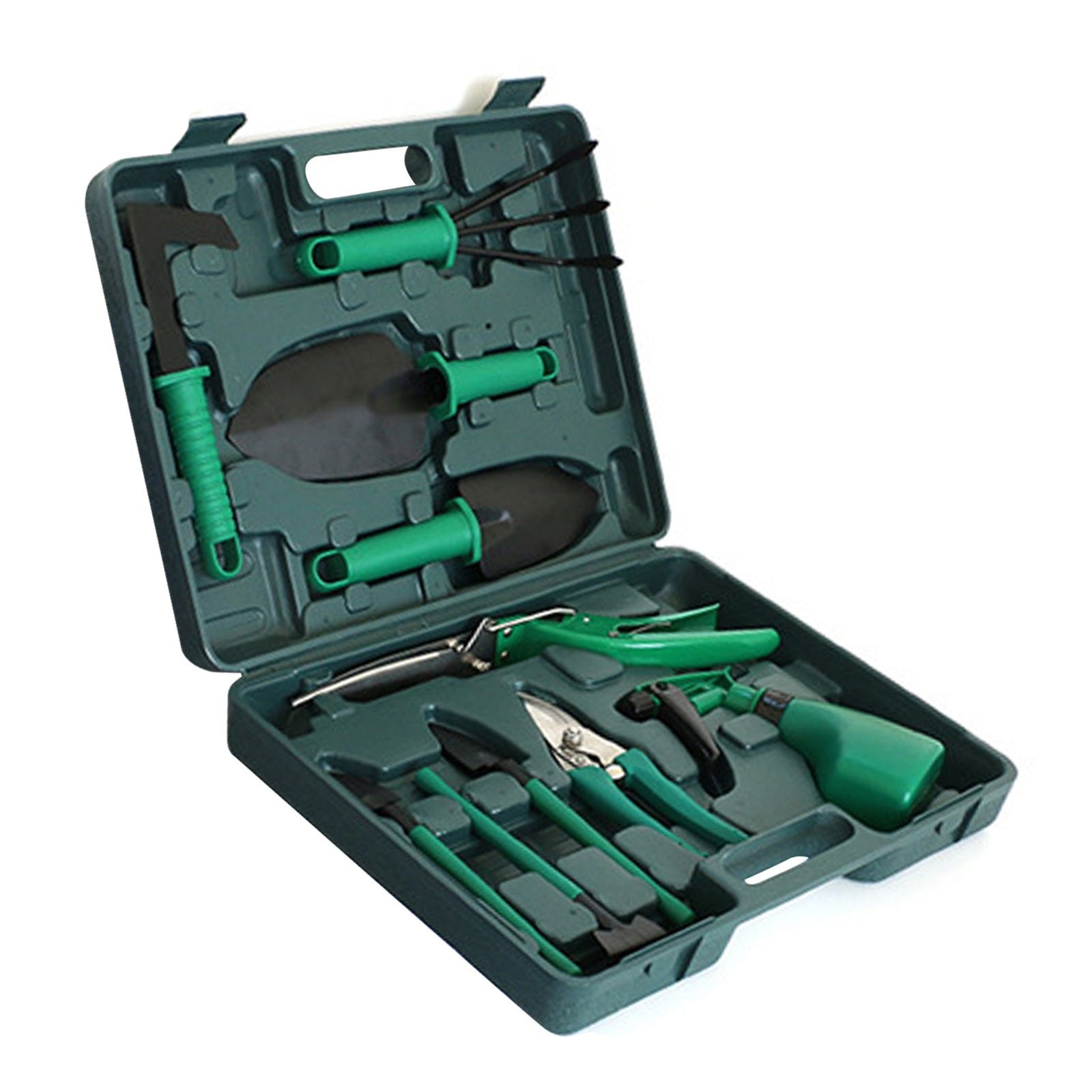 Potted Plant Pruning Shovel Kit Garden Planting Weeding Set Bonsai Trimming Garden Tools Green 10 PCS