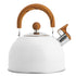 Whistle Kettle Stovetop Stainless Steel Foldable Handle Kitchen Supplies 2.5L White