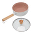 Sauce Pan Stick Proof Aluminum Alloy Multi Functional Milk Pot with Wooden Handle for Induction Gas Stove White
