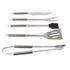 20pcs Barbecue Utensils Food Grade Stainless Steel Skewer Fork Knife BBQ Tool Set for Camping Hiking