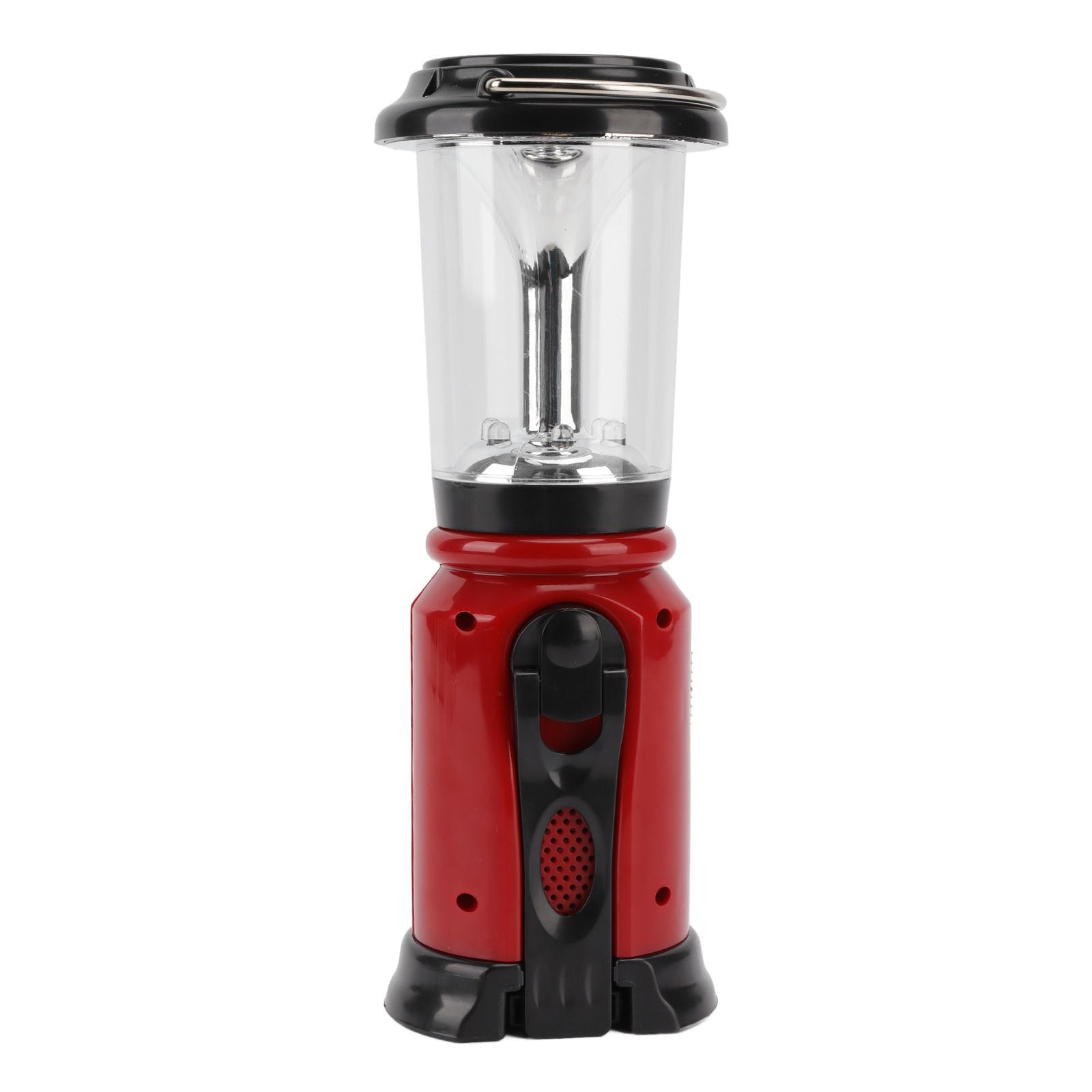 Radio Lantern Hand Crank USB Rechargeable Multi Functional AM FM Emergency Radio LED Flashlight for Camping Hiking Red