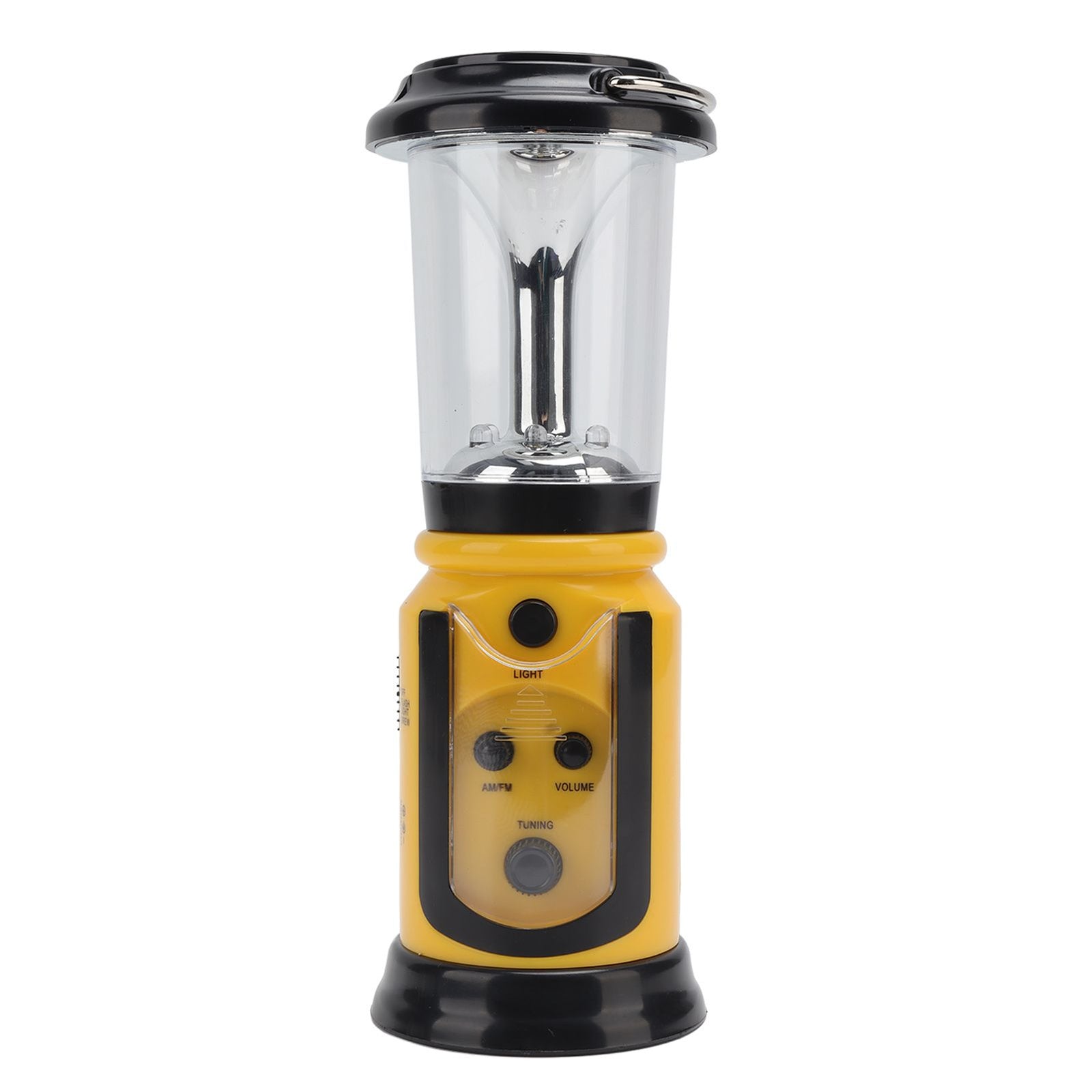Radio Lantern Hand Crank USB Rechargeable Multi Functional AM FM Emergency Radio LED Flashlight for Camping Hiking Yellow