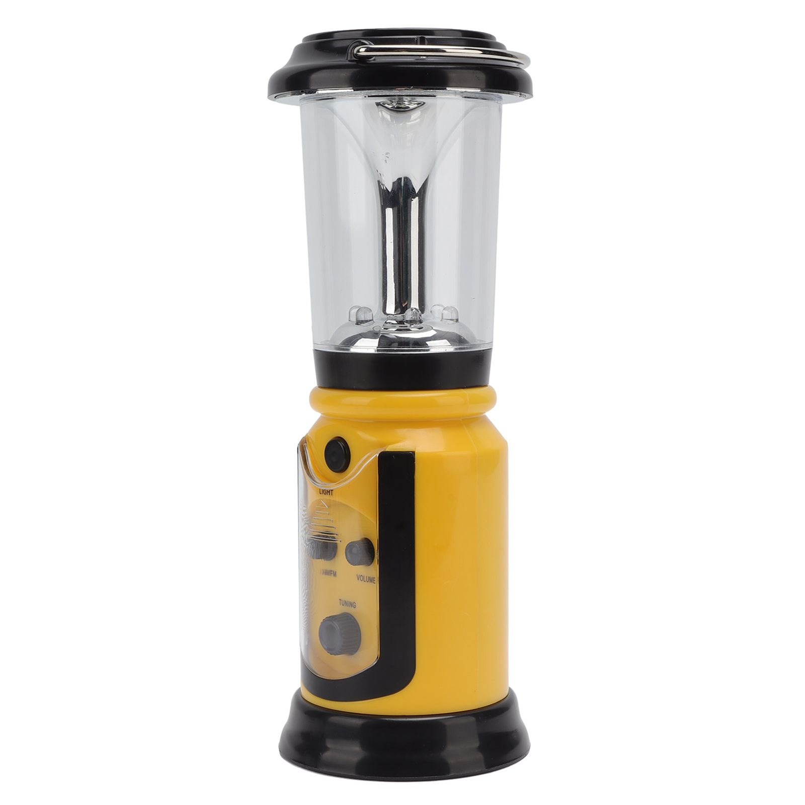 Radio Lantern Hand Crank USB Rechargeable Multi Functional AM FM Emergency Radio LED Flashlight for Camping Hiking Yellow