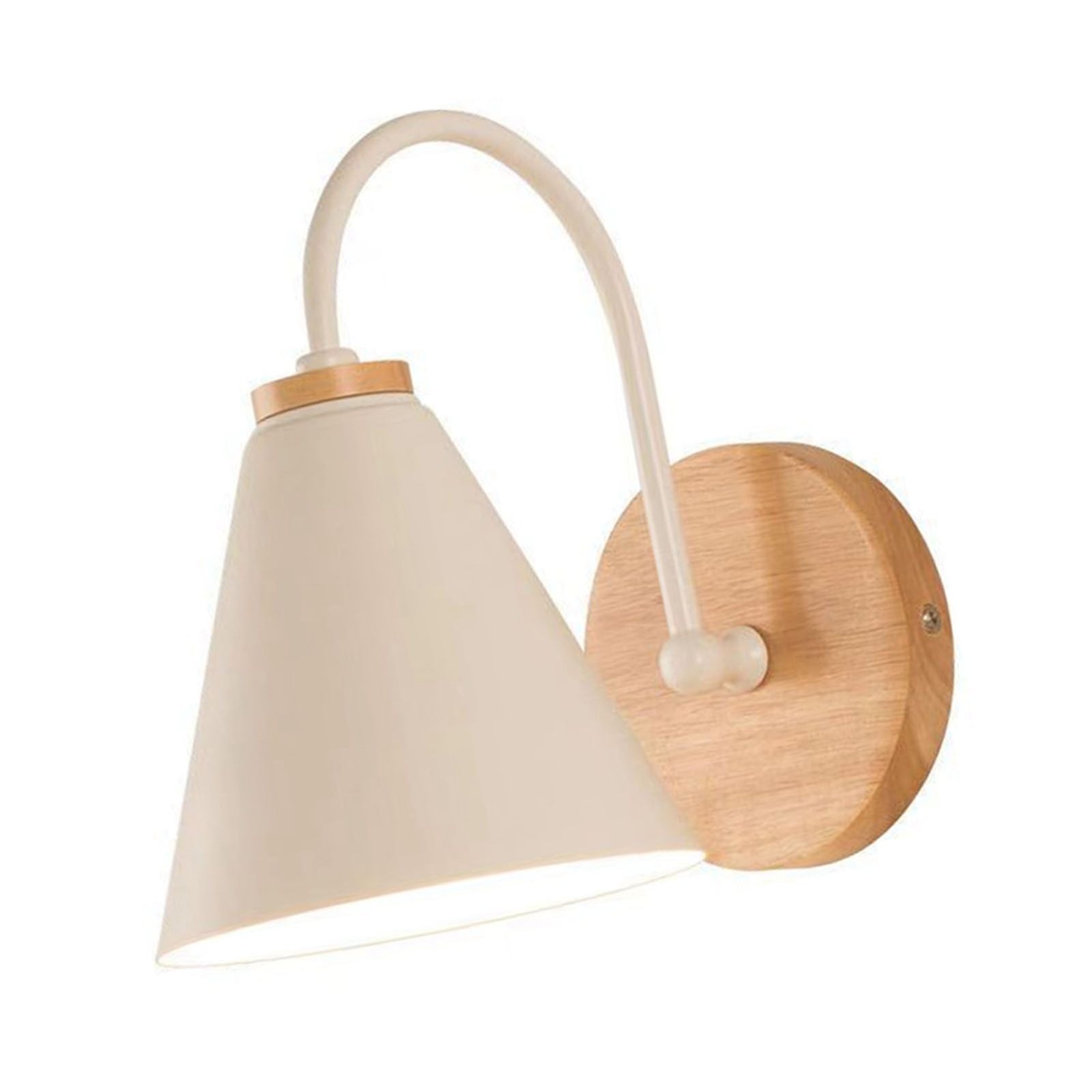 Corridor Wall Lamp Iron Lampshade Wall Mounted Curved Light for Bedroom Living Room Study Without Lamp Bulb White