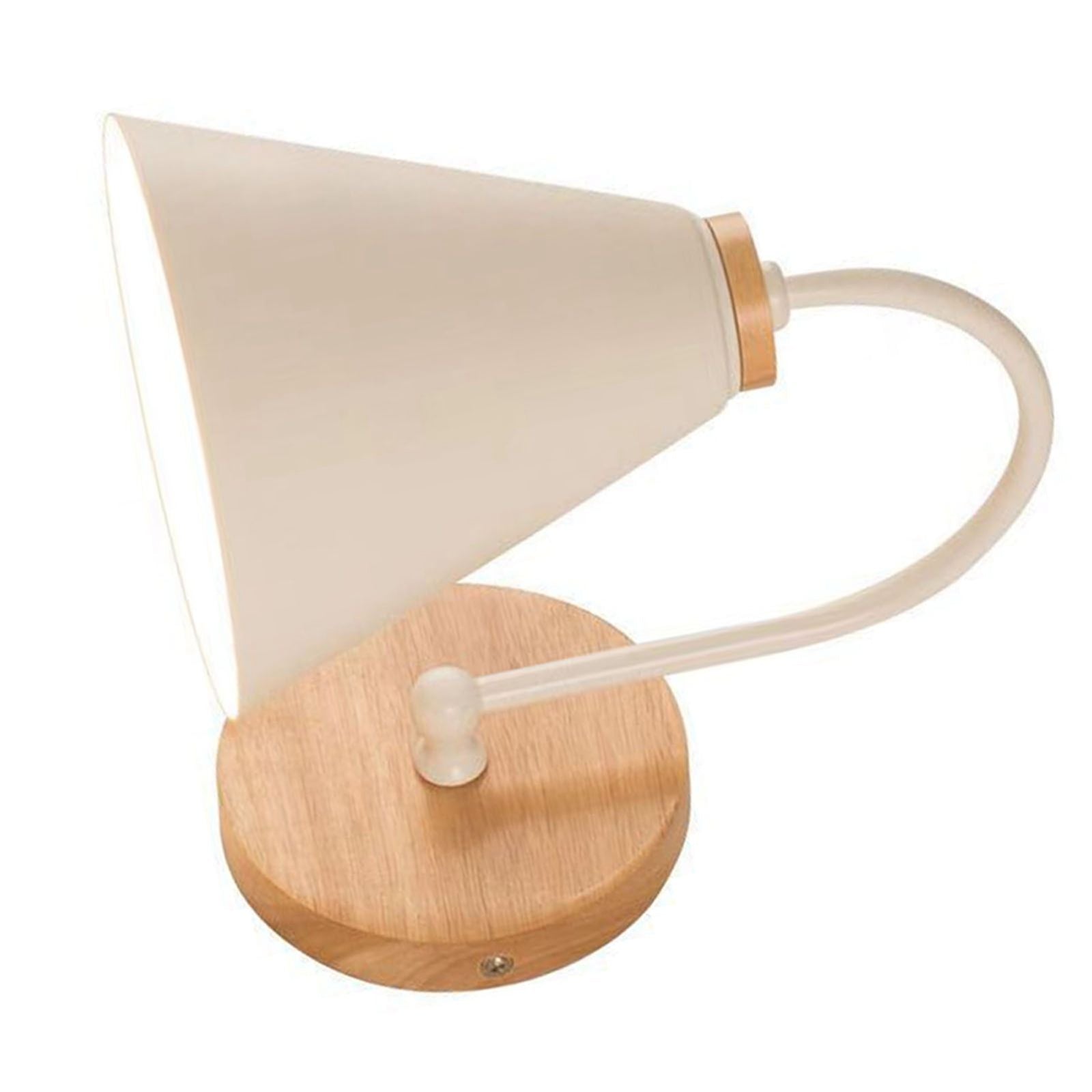 Corridor Wall Lamp Iron Lampshade Wall Mounted Curved Light for Bedroom Living Room Study Without Lamp Bulb White