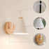 Corridor Wall Lamp Iron Lampshade Wall Mounted Curved Light for Bedroom Living Room Study Without Lamp Bulb White