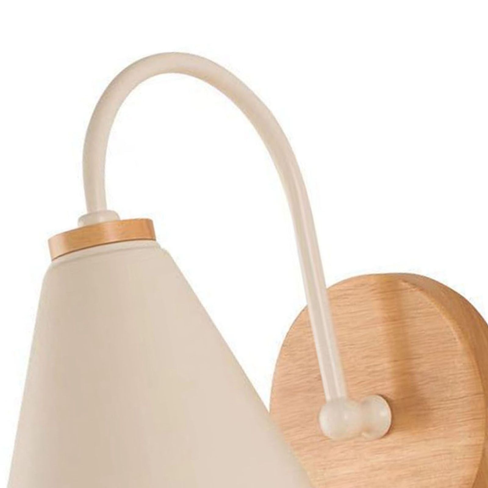 Corridor Wall Lamp Iron Lampshade Wall Mounted Curved Light for Bedroom Living Room Study Without Lamp Bulb White