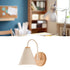 Corridor Wall Lamp Iron Lampshade Wall Mounted Curved Light for Bedroom Living Room Study Without Lamp Bulb White