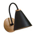 Corridor Wall Lamp Iron Lampshade Wall Mounted Curved Light for Bedroom Living Room Study Without Lamp Bulb Black