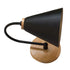 Corridor Wall Lamp Iron Lampshade Wall Mounted Curved Light for Bedroom Living Room Study Without Lamp Bulb Black