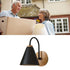 Corridor Wall Lamp Iron Lampshade Wall Mounted Curved Light for Bedroom Living Room Study Without Lamp Bulb Black