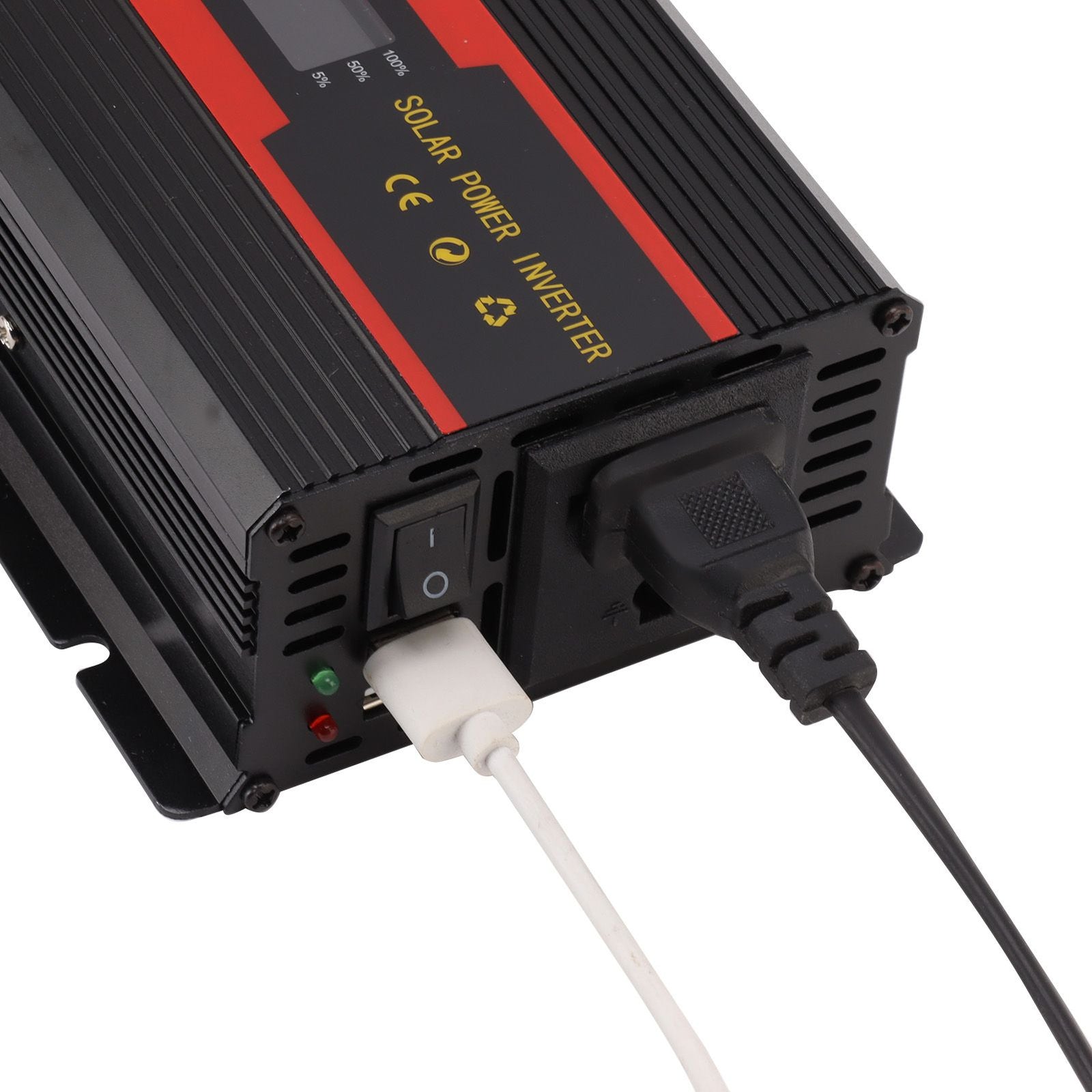 1000W Power Inverter Universal Dual Voltage 12V 24V‑220V Car Solar Power Inverter with LCD Display