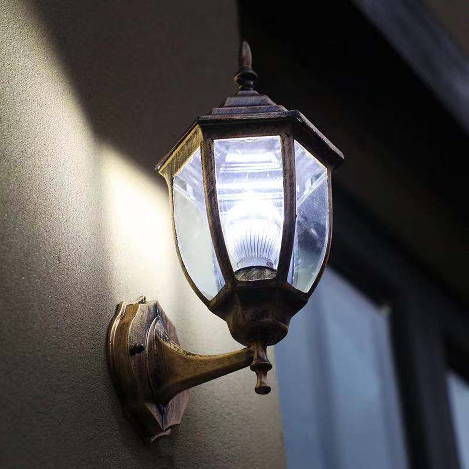 Hex Garden Wall Lamp Waterproof Outdoor Wall Light Corridor Courtyard Balcony Lamp Black