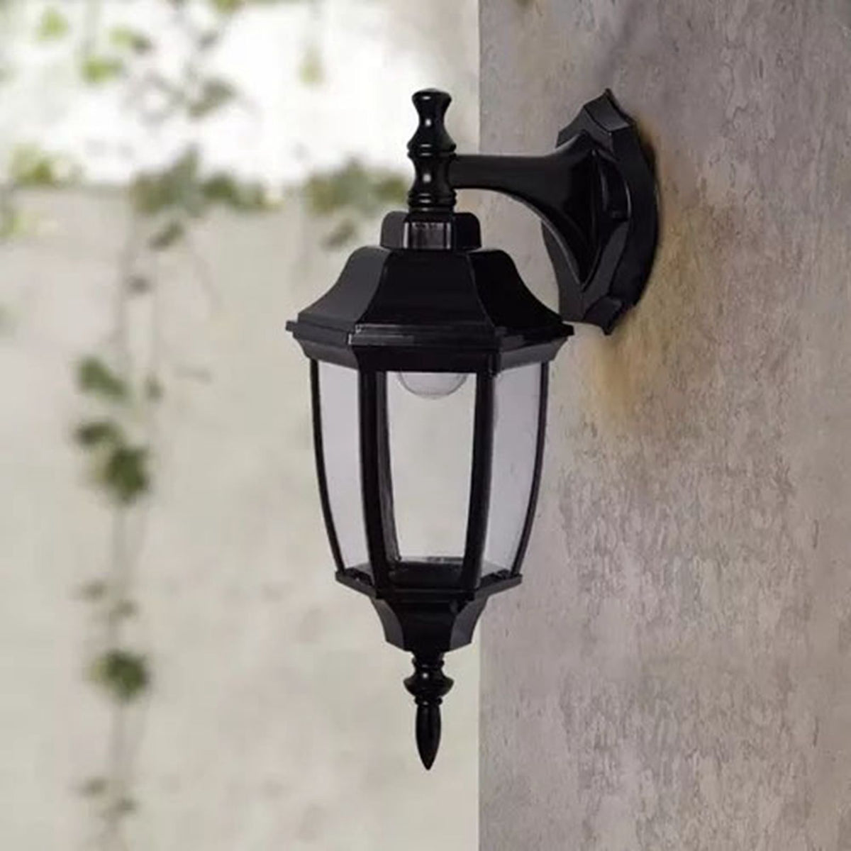 Hex Garden Wall Lamp Waterproof Outdoor Wall Light Corridor Courtyard Balcony Lamp Black