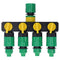 Water Hose Splitter ABS Material 4 Way Stainless Durable Garden Irrigation Faucet Splitter for Patio Farm