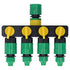 Water Hose Splitter ABS Material 4 Way Stainless Durable Garden Irrigation Faucet Splitter for Patio Farm