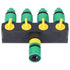 Water Hose Splitter ABS Material 4 Way Stainless Durable Garden Irrigation Faucet Splitter for Patio Farm
