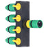 Water Hose Splitter ABS Material 4 Way Stainless Durable Garden Irrigation Faucet Splitter for Patio Farm
