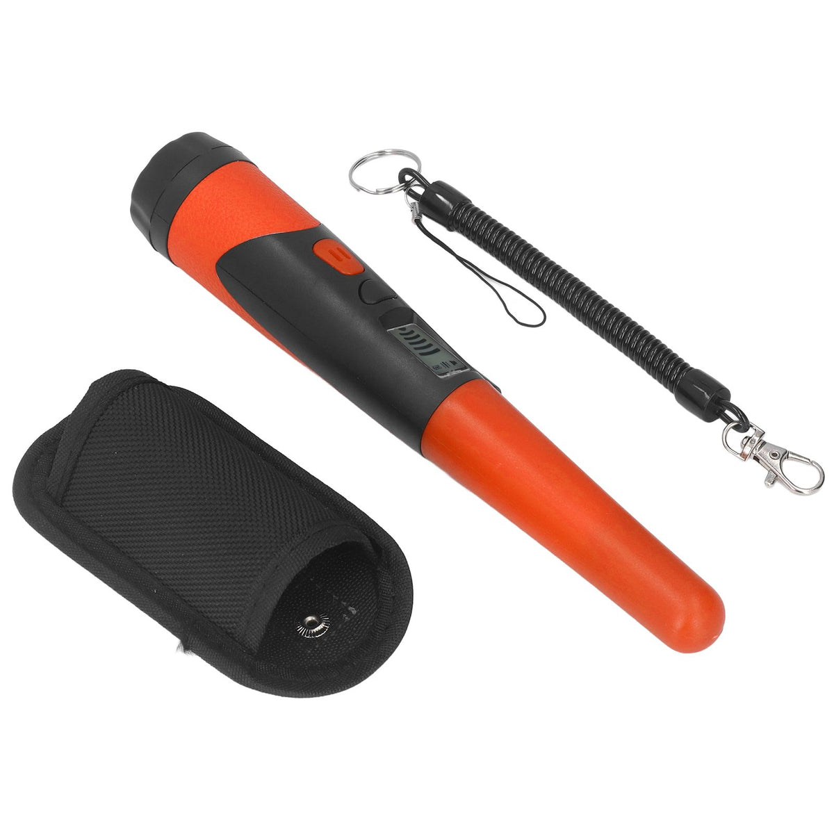 Metal Detector Professional High Sensitivity Portable Handheld Metal Detector with LCD Display Flashlight Function Orange