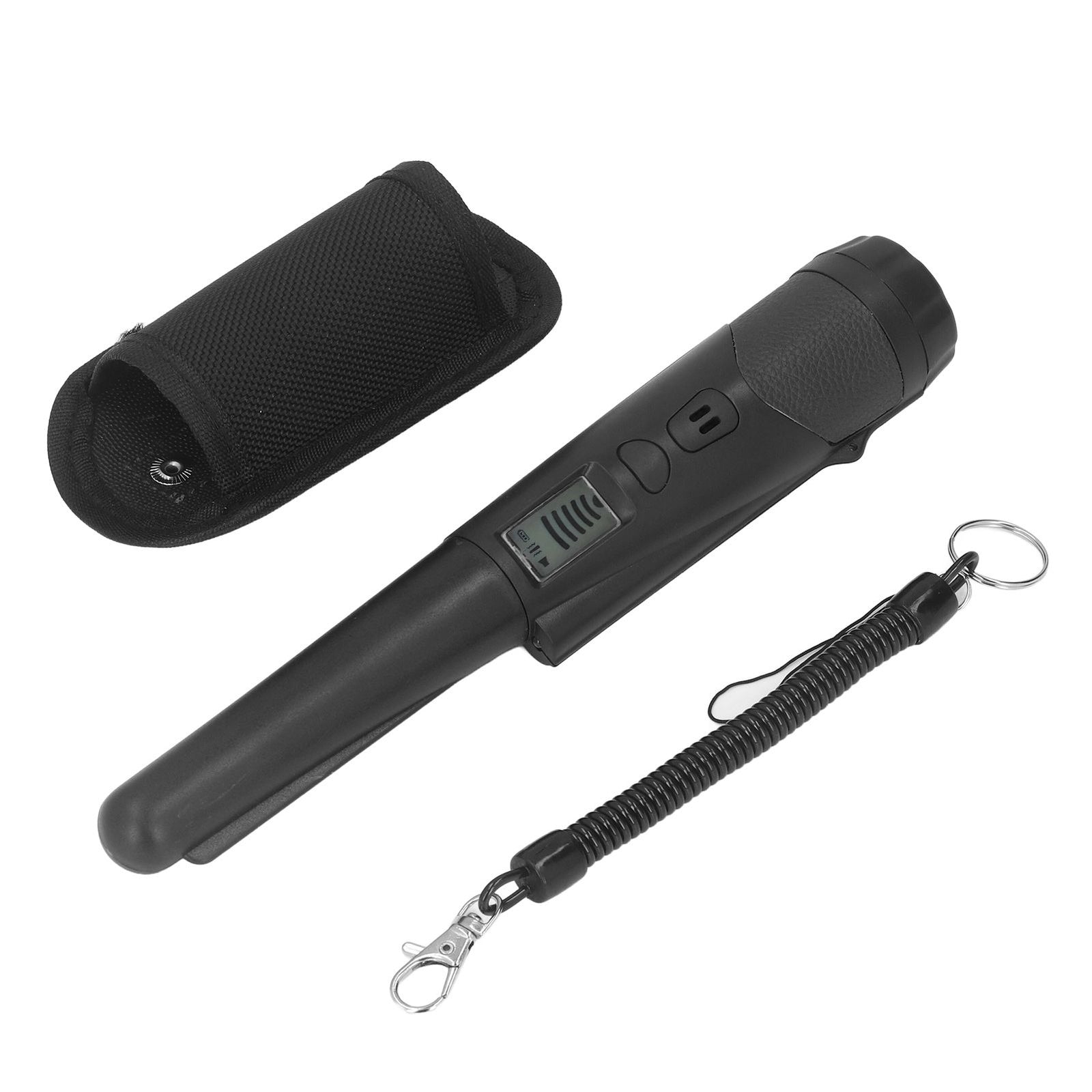 Metal Detector Professional High Sensitivity Portable Handheld Metal Detector with LCD Display Flashlight Function Black