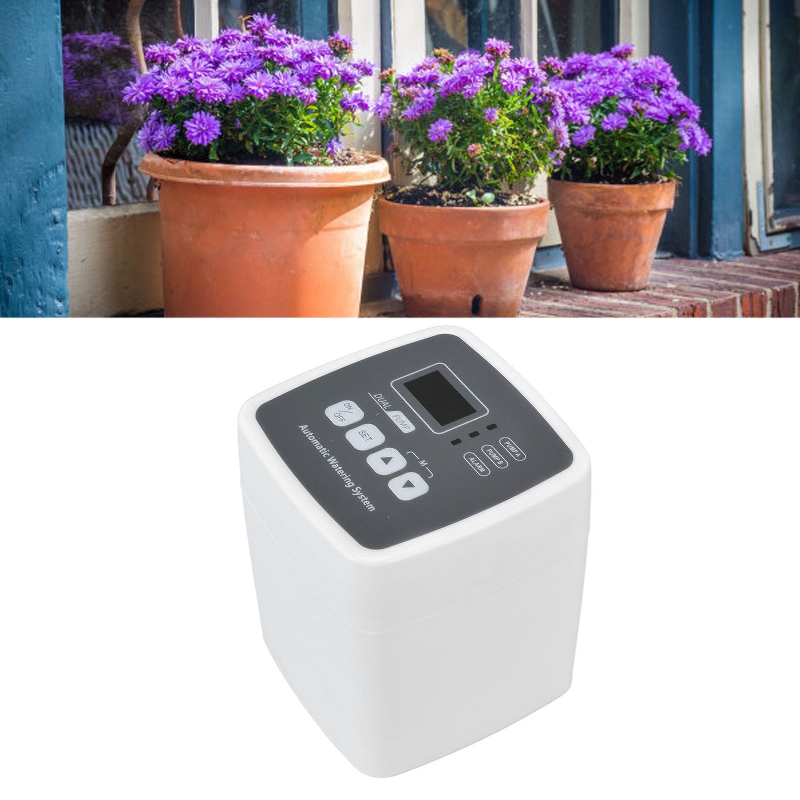 Smart Irrigation Timer Double Pump Automatic Watering Controller Garden Water Timer 110‑240V AU Plug