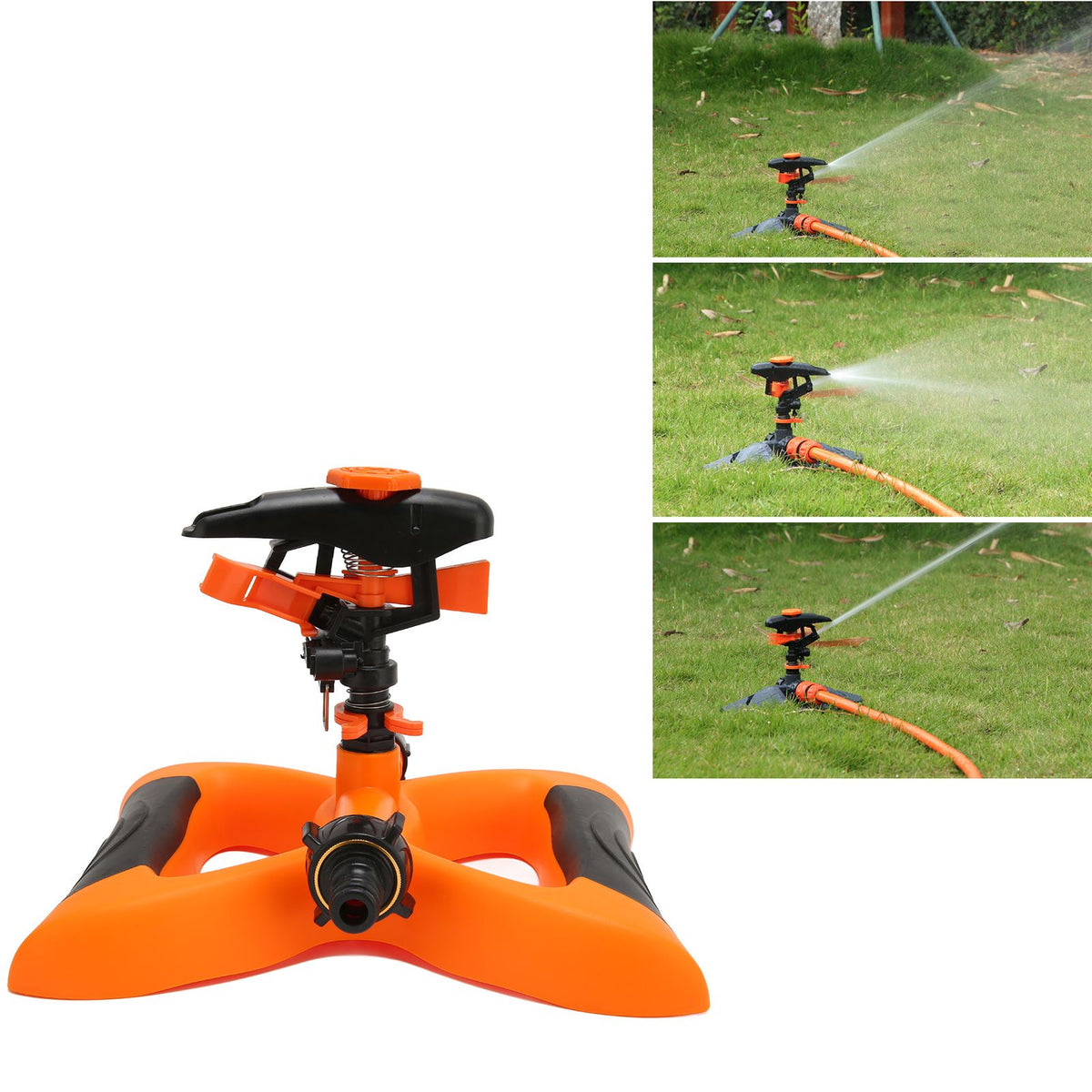 G3/4 Garden Plant Sprinkler Automatic Rotating Water Sprinkler Lawn Forest Irrigation System