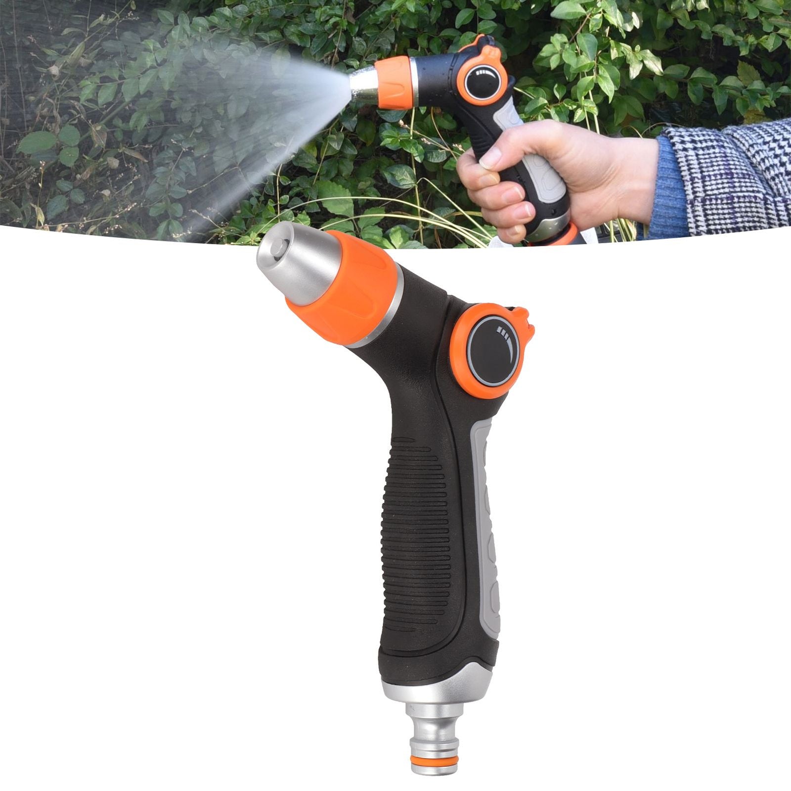 Garden Hose Nozzle Hose Rotating Adjustment Hose Thumb Sprayer for Watering Car Wash Yard Cleaning