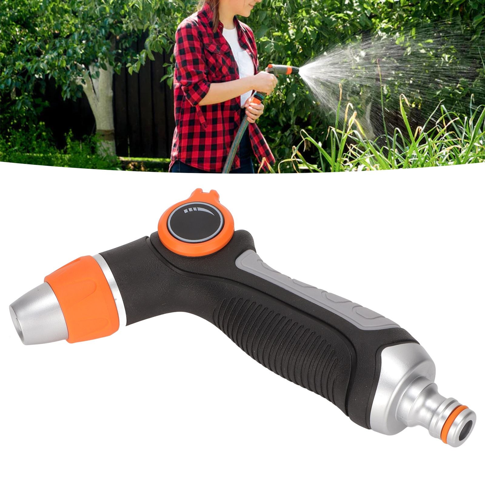 Garden Hose Nozzle Hose Rotating Adjustment Hose Thumb Sprayer for Watering Car Wash Yard Cleaning