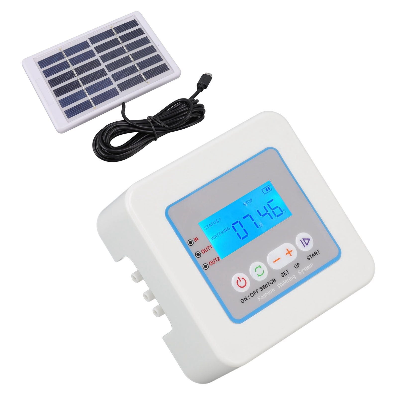 Micro Automatic Drip Irrigation Kit Programmable Timer Solar Multi Function Automatic Watering Sprayer with LED Display