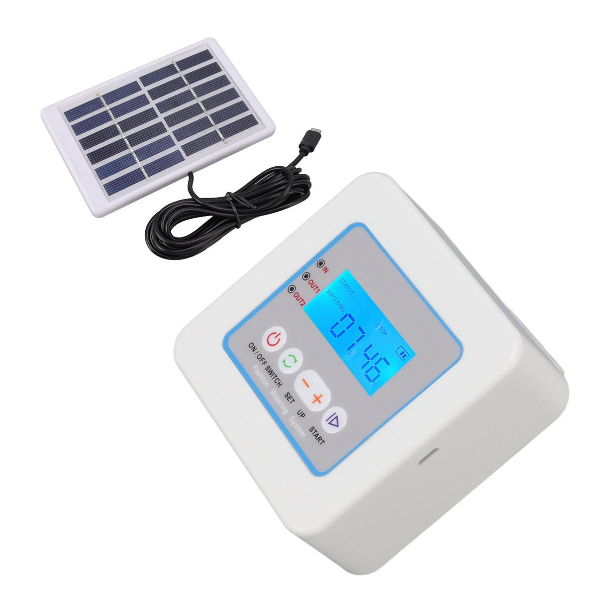 Micro Automatic Drip Irrigation Kit Programmable Timer Solar Multi Function Automatic Watering Sprayer with LED Display