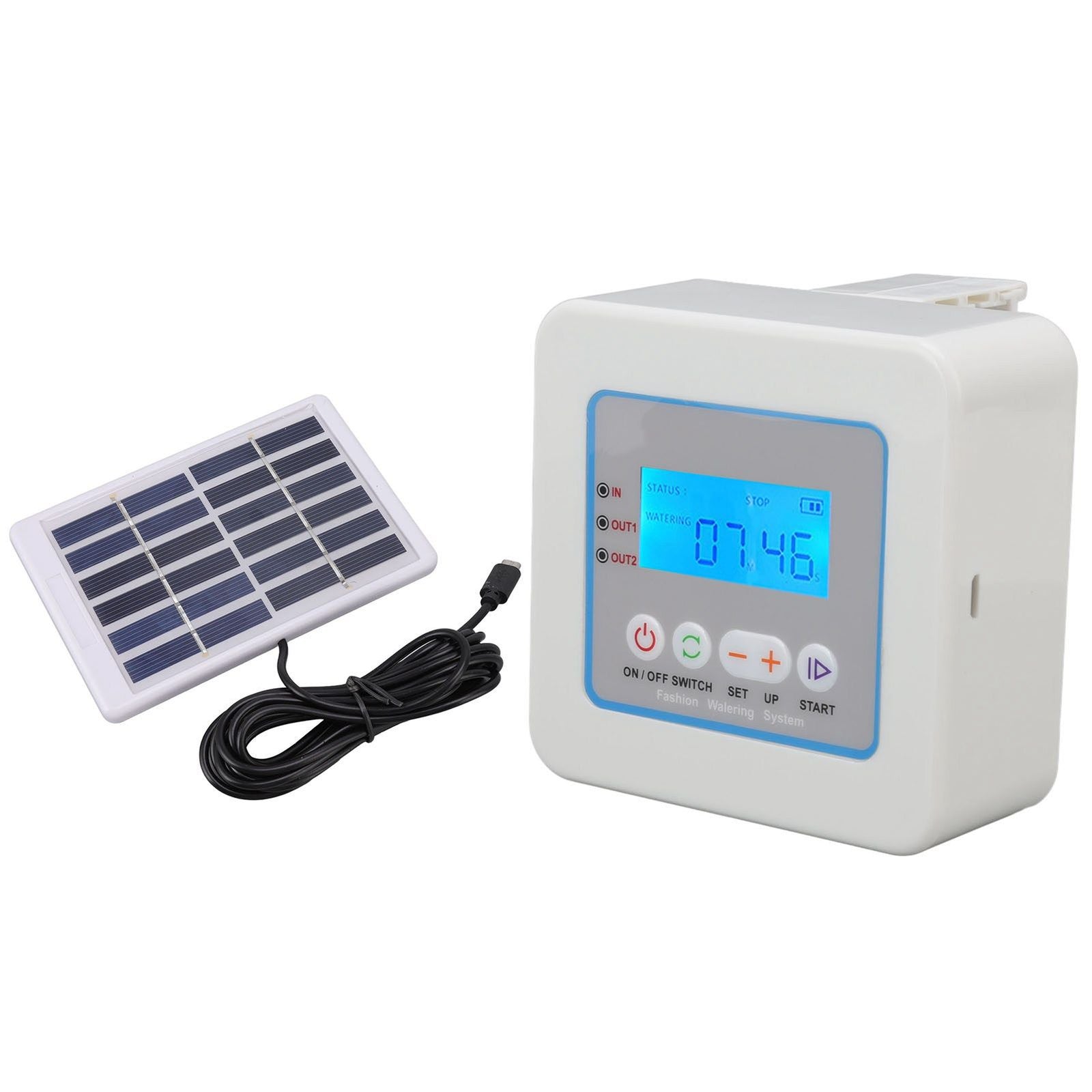 Micro Automatic Drip Irrigation Kit Programmable Timer Solar Multi Function Automatic Watering Sprayer with LED Display