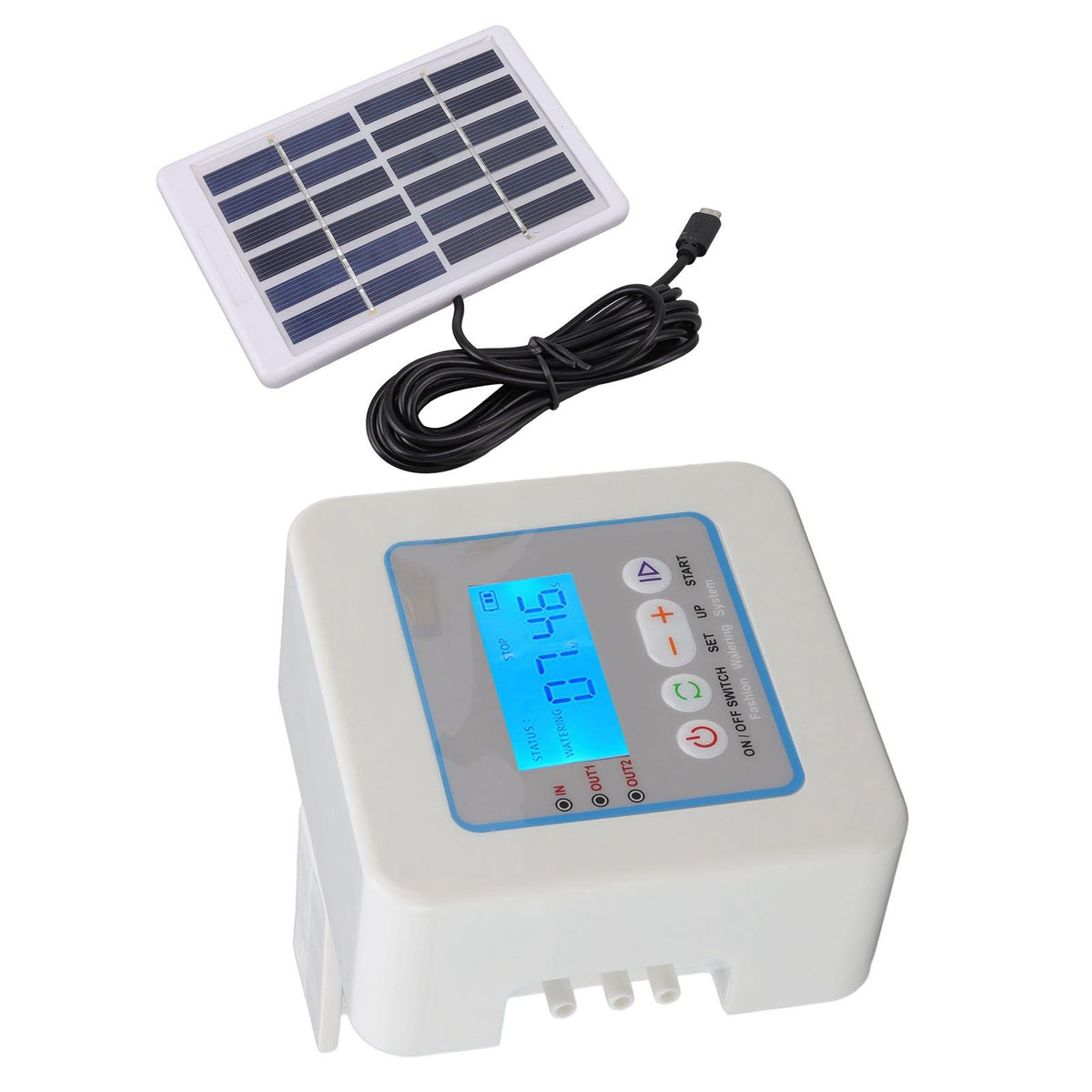 Micro Automatic Drip Irrigation Kit Programmable Timer Solar Multi Function Automatic Watering Sprayer with LED Display