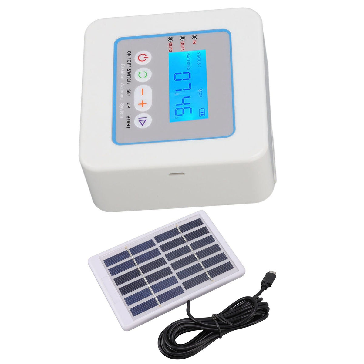 Micro Automatic Drip Irrigation Kit Programmable Timer Solar Multi Function Automatic Watering Sprayer with LED Display
