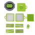 Multifunctional Vegetable Cutter with Egg White Separator 6 Blades Garlic Grinder Tabletting Large Capacity Food Chopper