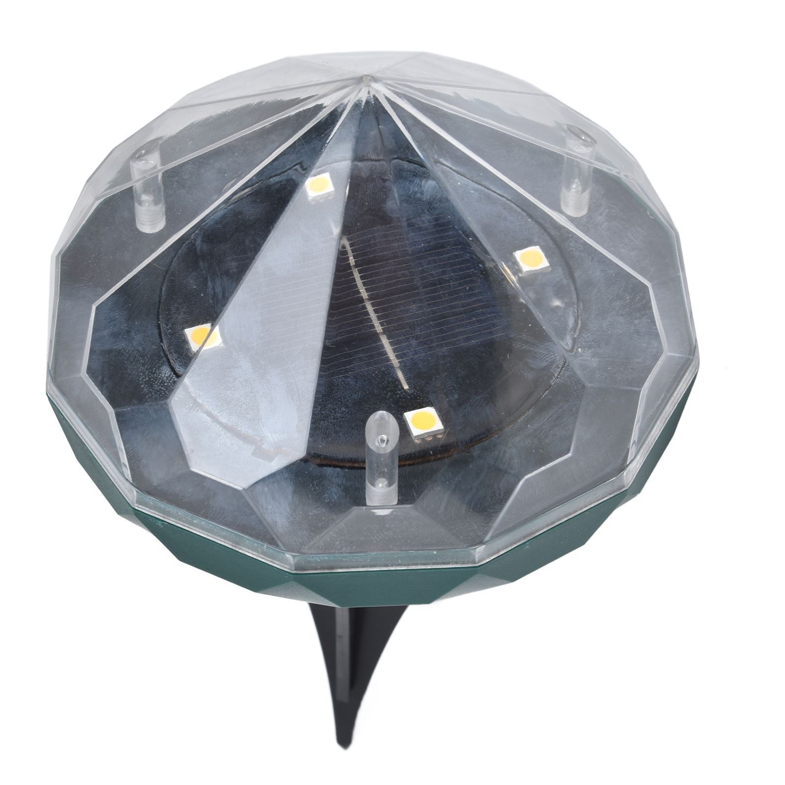 Solar Lawn Light Unique Diamond Design Waterproof LED Ground Insert Lamp for Courtyards Gardens Parks