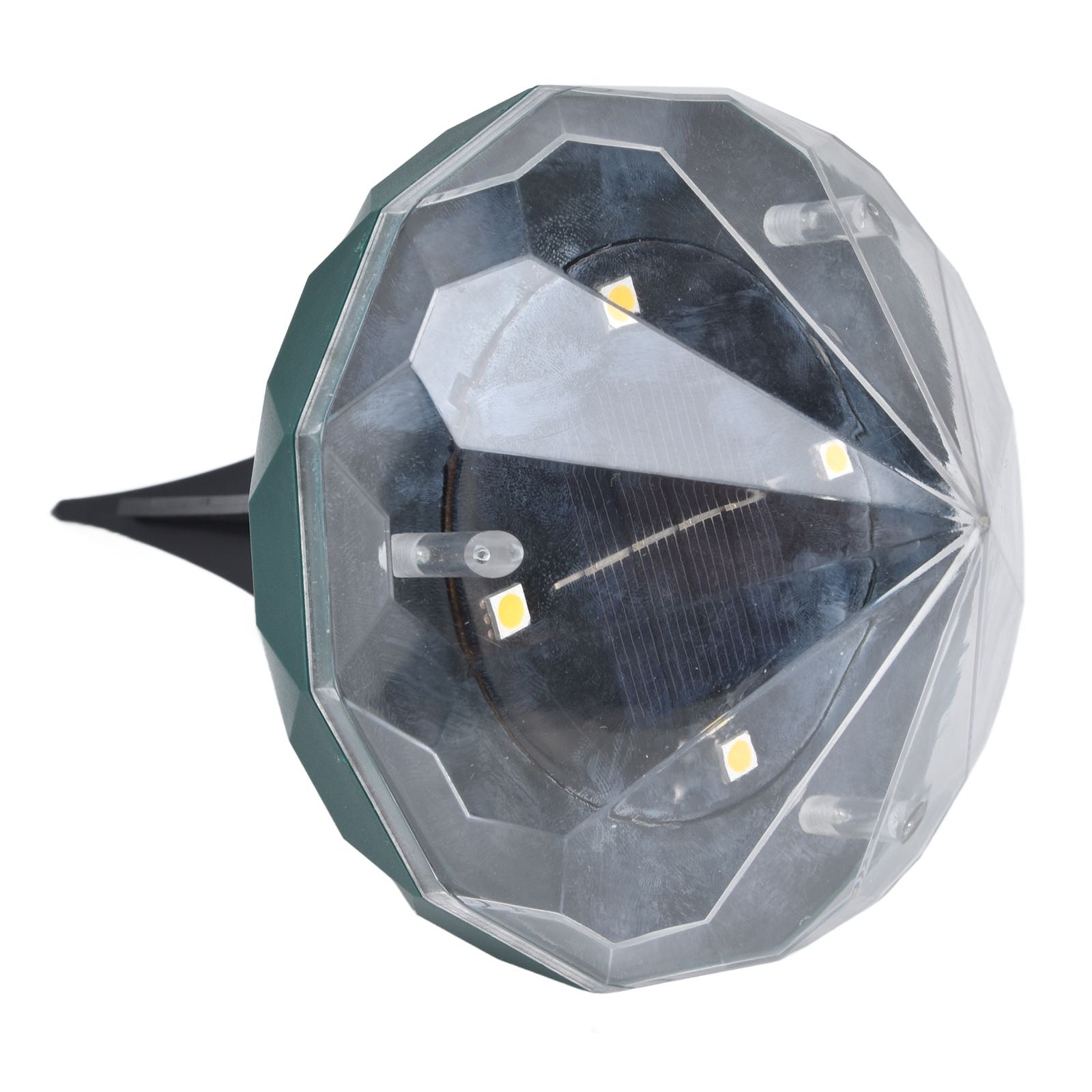 Solar Lawn Light Unique Diamond Design Waterproof LED Ground Insert Lamp for Courtyards Gardens Parks