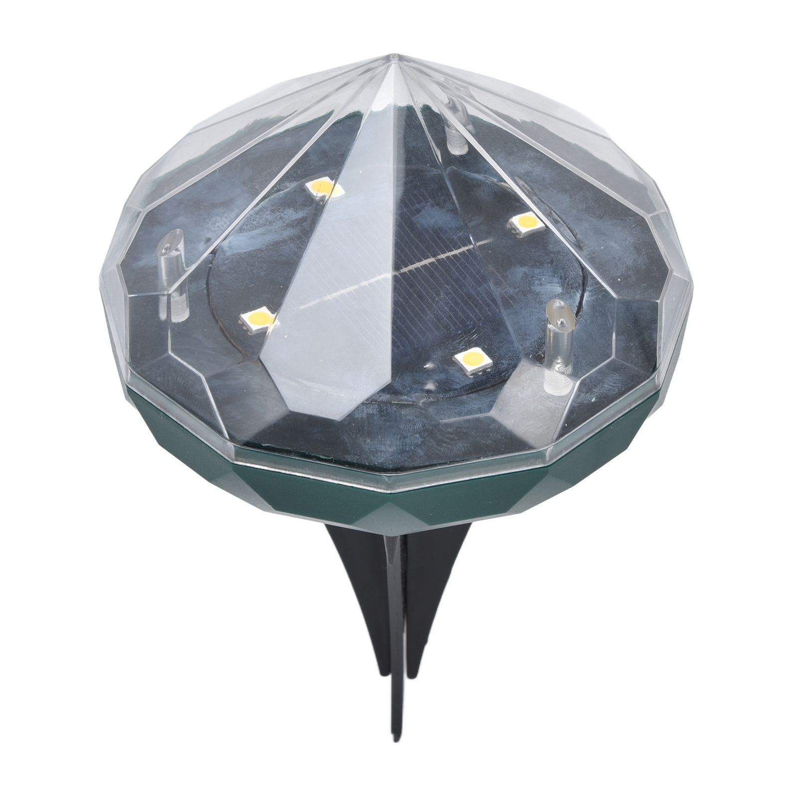 Solar Lawn Light Unique Diamond Design Waterproof LED Ground Insert Lamp for Courtyards Gardens Parks